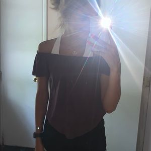 Purple off the shoulder 🤍🤍